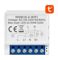 Releu smart Wi-Fi Avatto WSM16-W2, 2 canale, 5A pe canal, Tuya