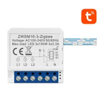 Releu smart ZigBee Avatto ZWSM16-W3, 3 canale, 3x3,3A, Tuya