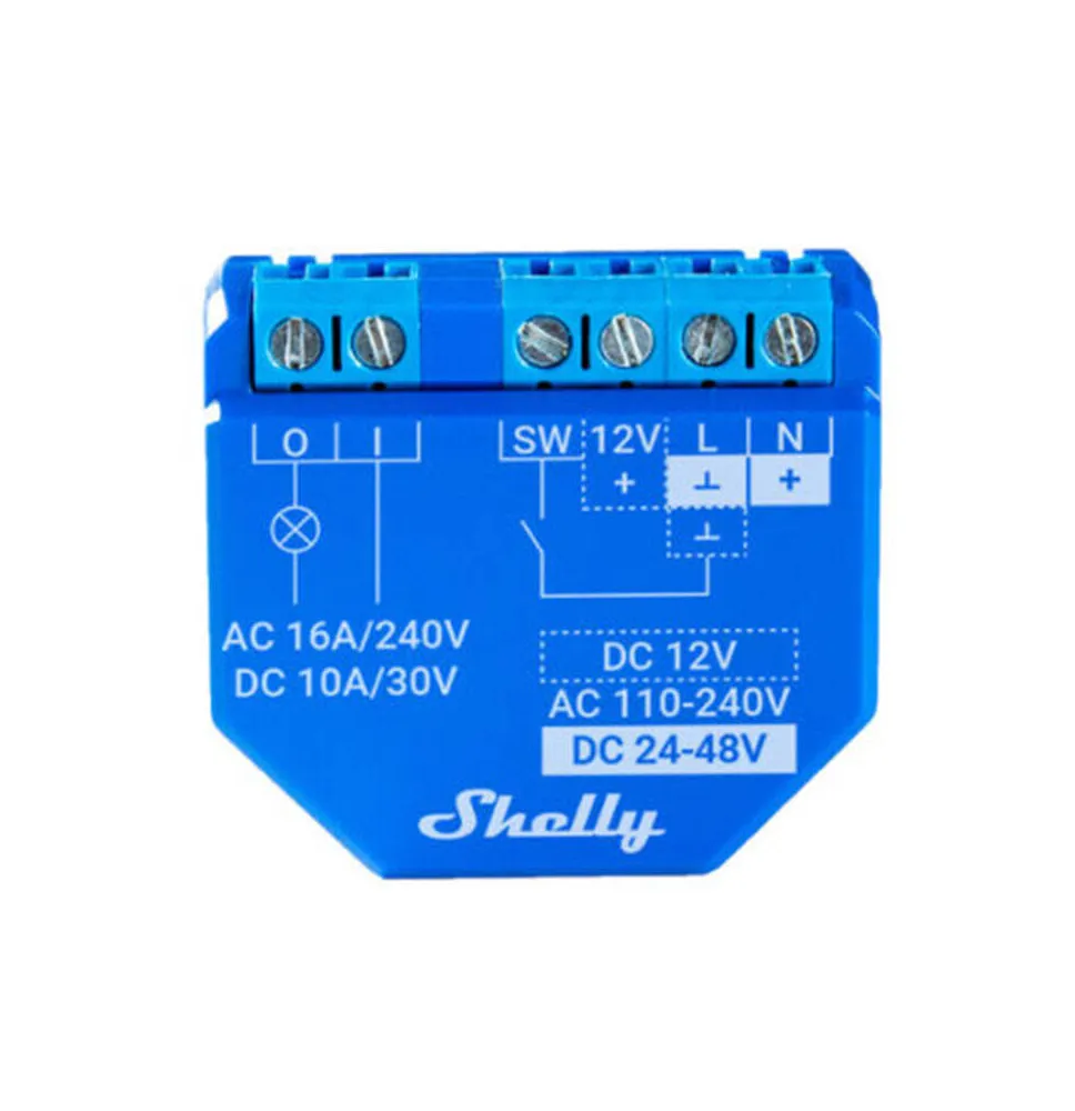 Shelly Plus 1 – Releu inteligent WiFi, 1 canal, 16A