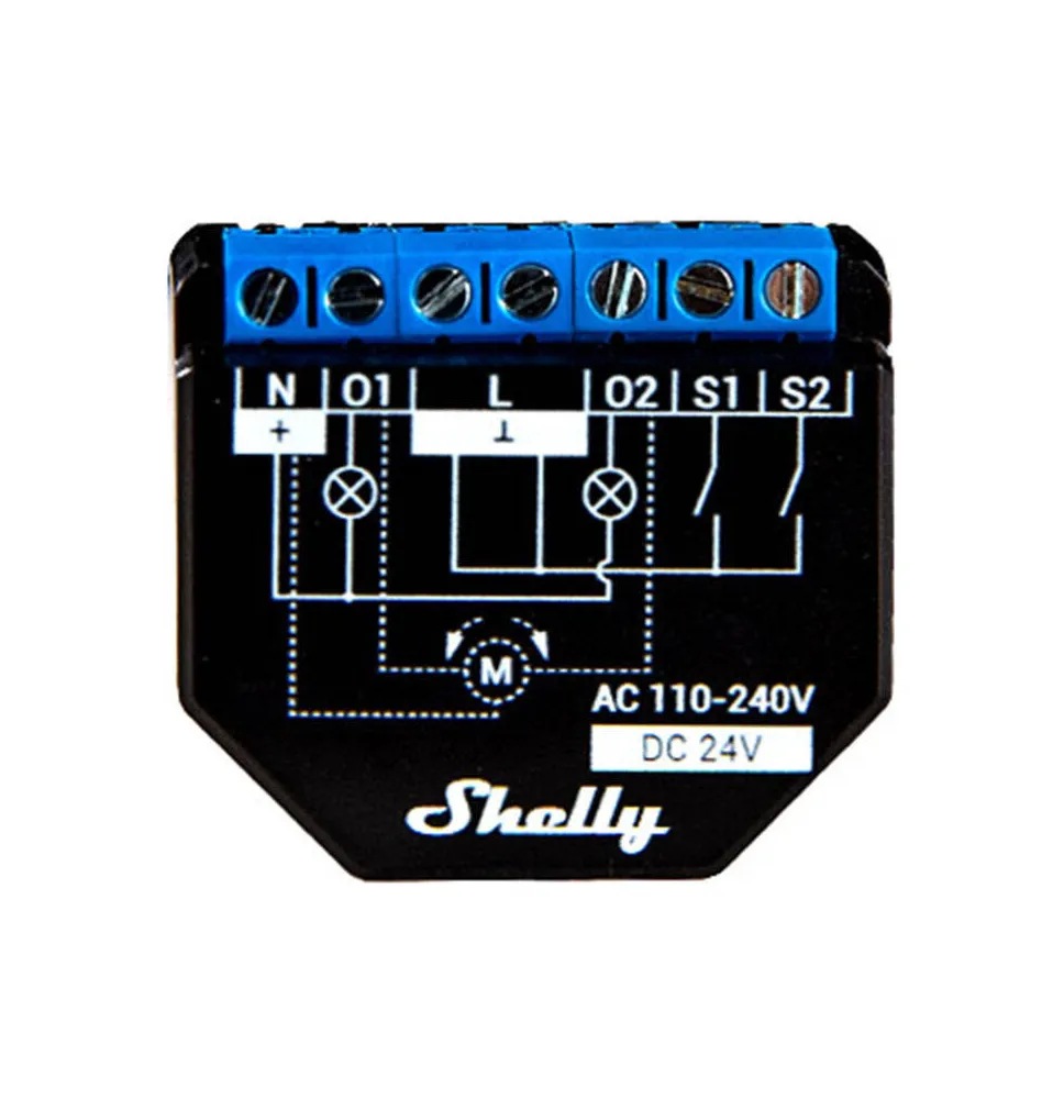 Shelly Plus 2PM – Releu inteligent WiFi, 2 canale, 16A, cu monitorizare consum
