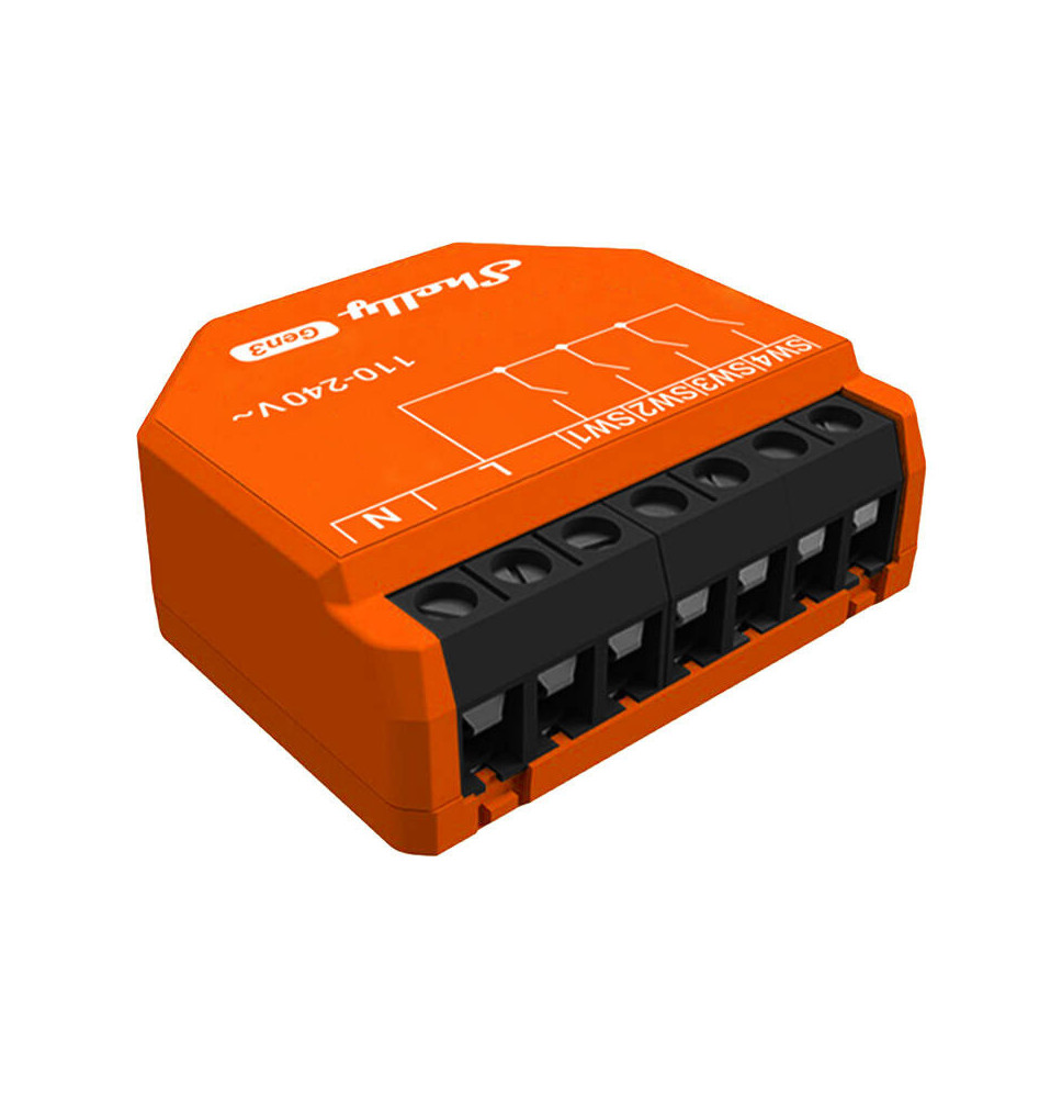 Shelly i4 Gen3 – Controler inteligent WiFi cu 4 intrări pentru scenarii și automatizări